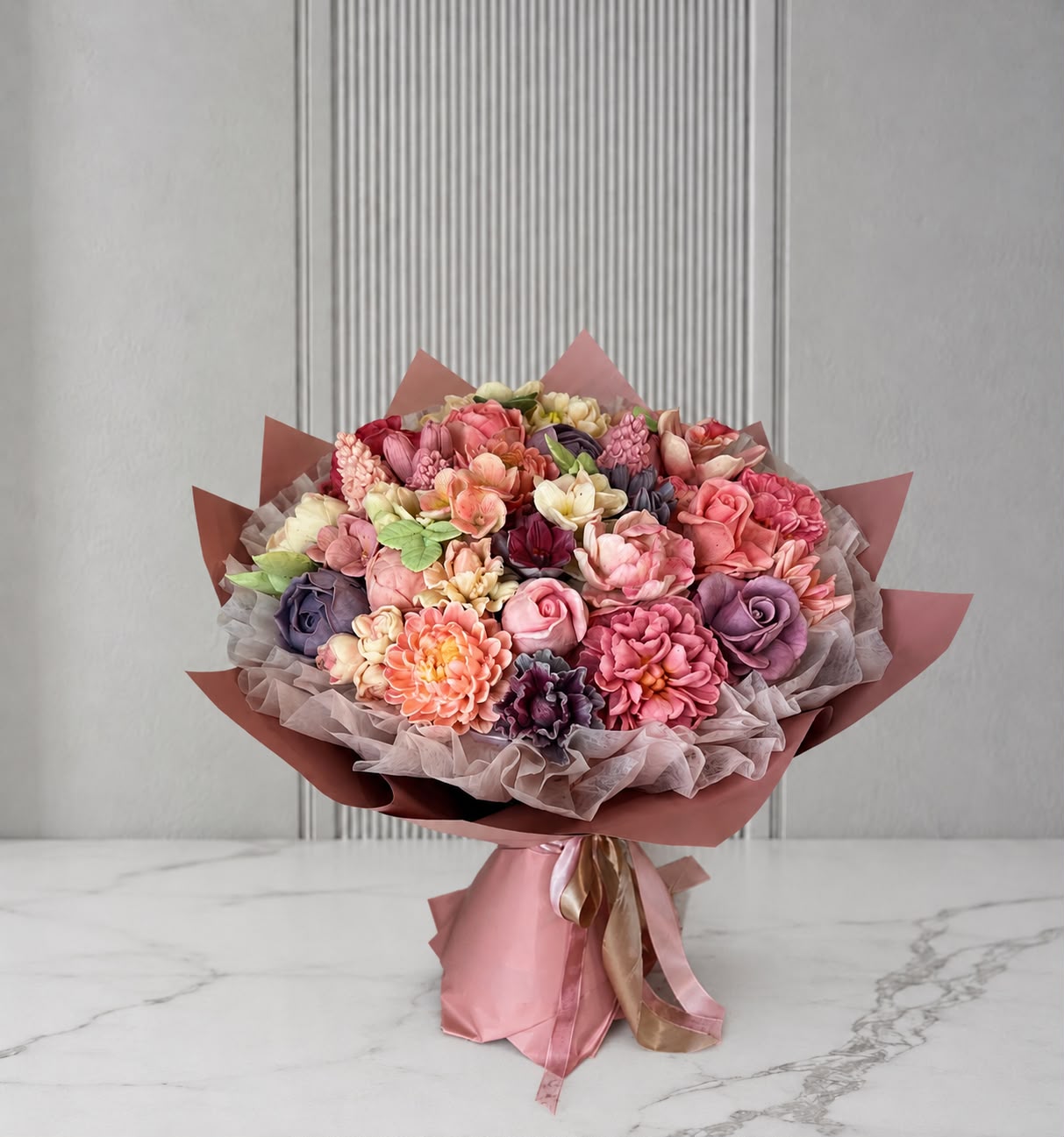 Grand Blush Bouquet buchet mare din bezele